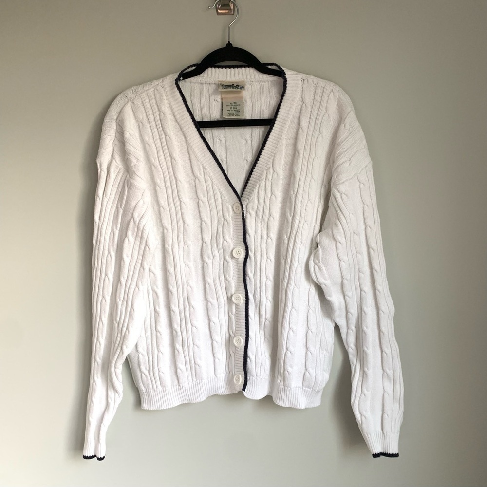 Northern Reflections Button Up Cable Knit Cardigan Sweater
